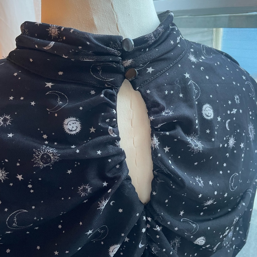 Wild Fable Ruched Celestial Mini Dress - Picture 6 of 11